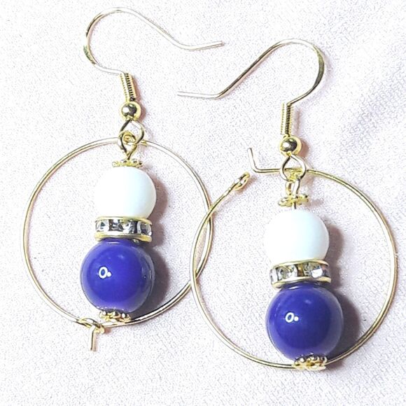 Artisan earrings 531# NEW bohemian Purple earrings regency dangle earrings colo - Picture 4 of 6